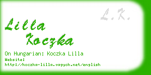 lilla koczka business card